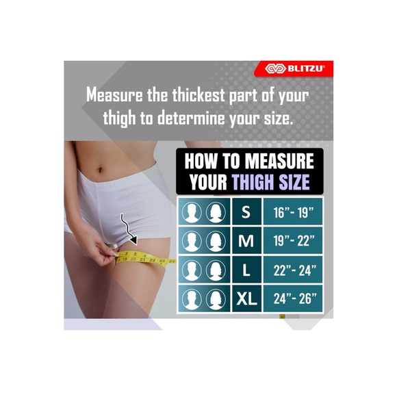 Thigh Brace. Hamstring Quad Wrap. Anti Slip Compression Sleeve for Your Legs - Picture 6 of 6